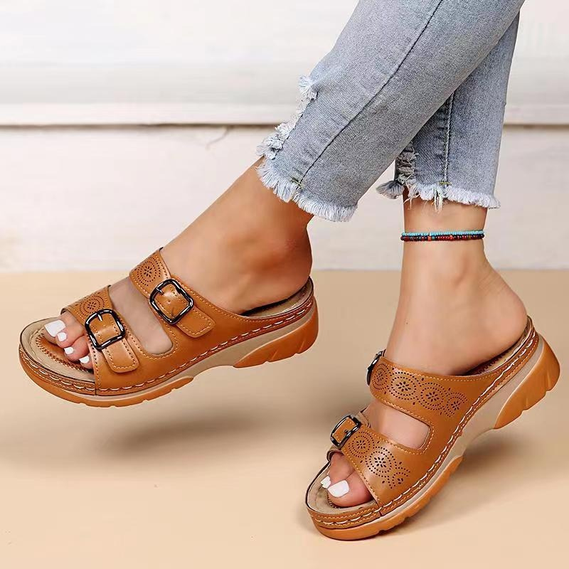 Simona | Eleganti ortopēdiskie ādas sandales komfortam un stilam
