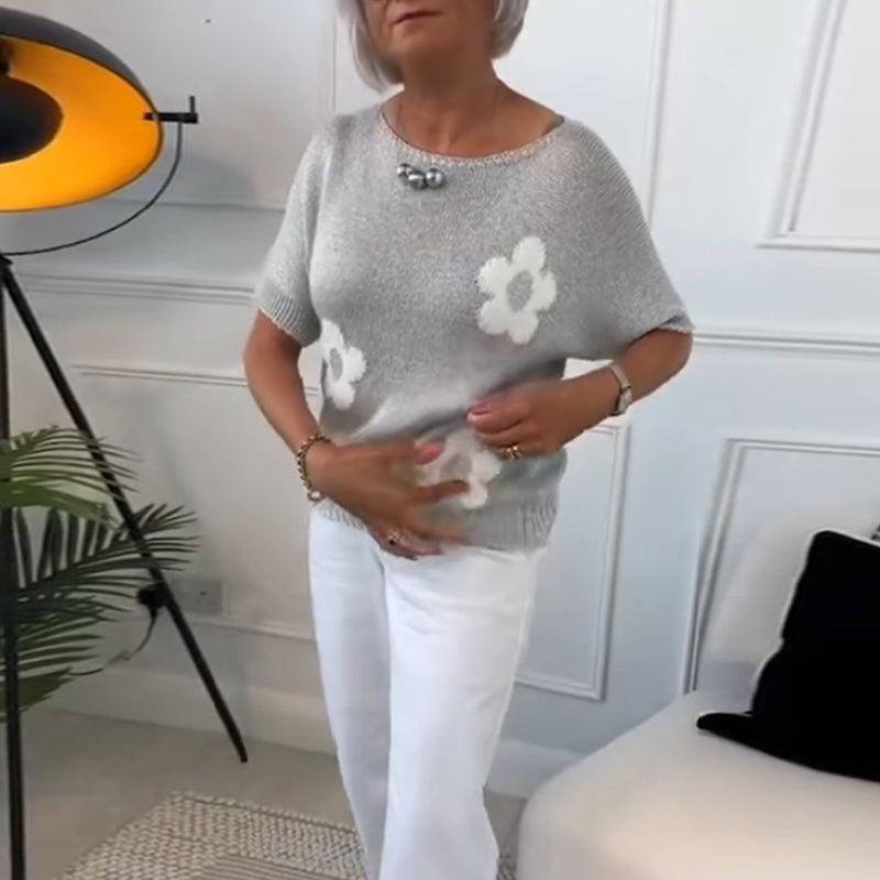 Stiilne CARLA I krekls ar apaļu kakla izgriezumu elegants izskats